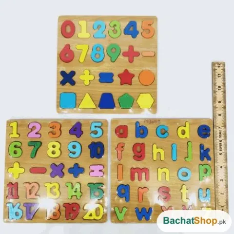 Wooden Alphabet & Numbers Board