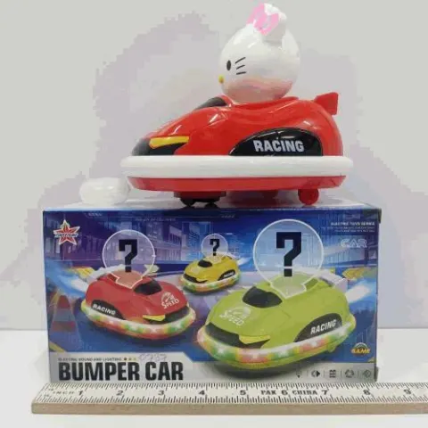 Kitty Racing Bumper Car Toy with Lights
