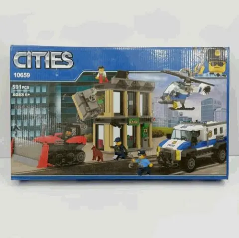 City Police Station Building Blocks Set