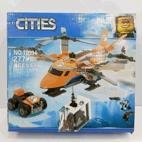 Cities Rescue Helicopter Building Blocks Set — 277 Pcs