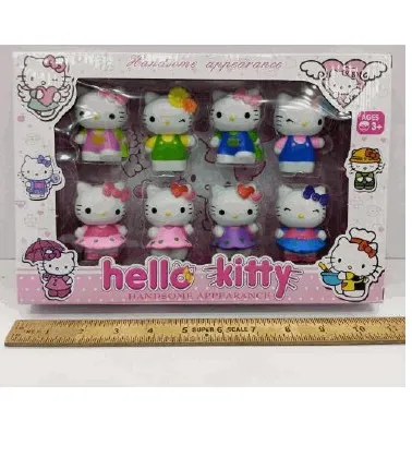 Cute Kitty Character Figure Play Set