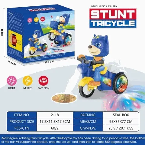 Stunt Tricycle Puppy 360 Spin Toy
