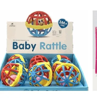 Woven Ball Baby Rattle With Bell