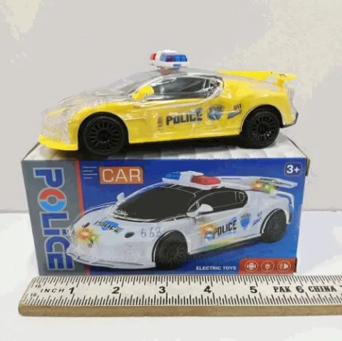 Bump And Go Police Car With Lights