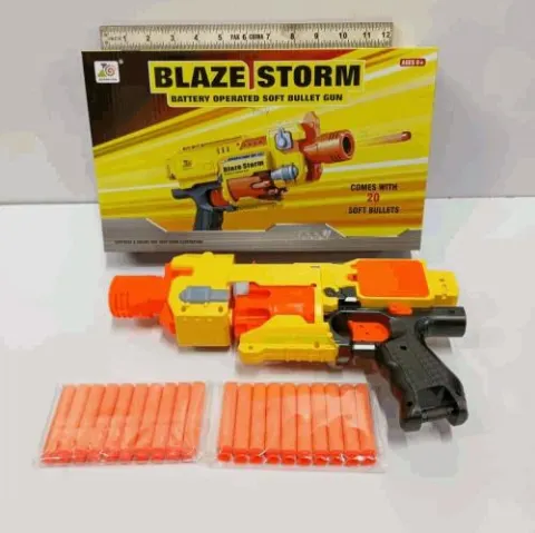 Blaze Storm Yellow Soft Bullet Blaster Gun