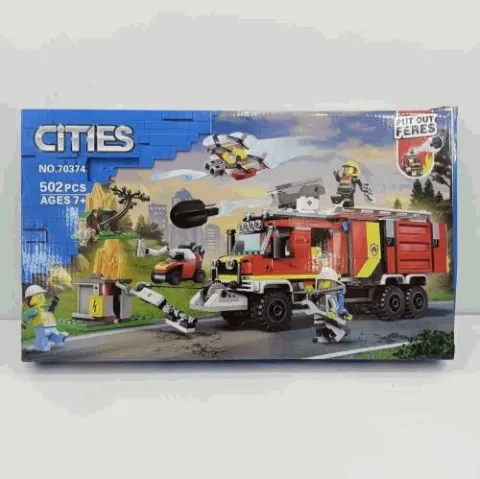 City Fire Rescue Truck Building Blocks Set