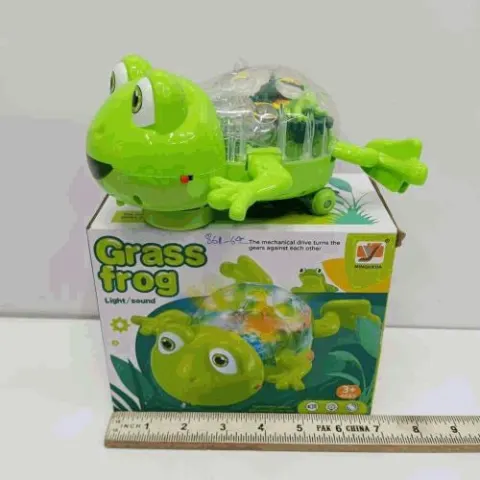 Crawling Grass Frog Toy with Lights and Music