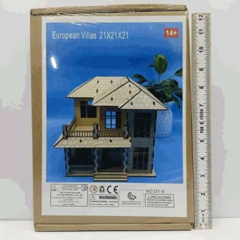 European Villa Wooden 3D Model House Kit