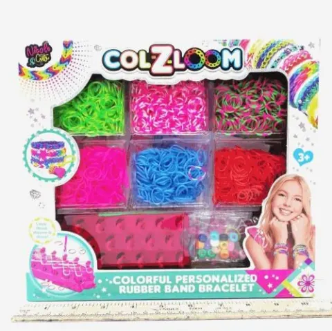 Colourful Personalized Rubber Band Bracelet Set