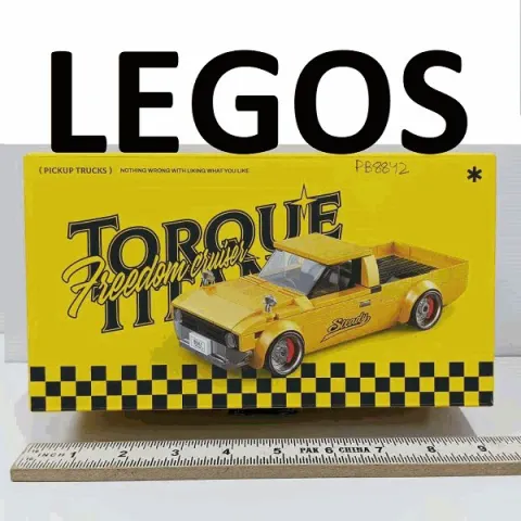 Torque Titan Yellow Pickup Truck Building Blocks Set