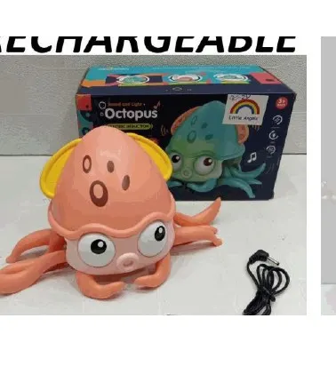 Rechargeable Crawling Octopus Toy with Lights
