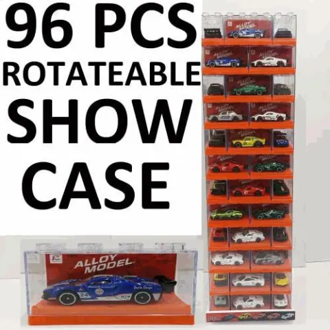 96-Piece Rotatable Model Car Showcase
