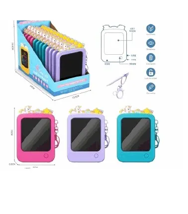 Mini 4-Colour LCD Writing Tablet Keychain