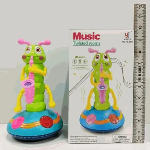 Musical Twisted Worm Dancing Toy with Lights