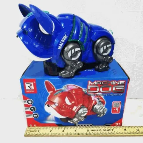 Machine Dog Transforming Toy with Lights and Sound