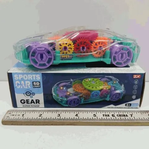 Transparent Gear Sports Car Toy