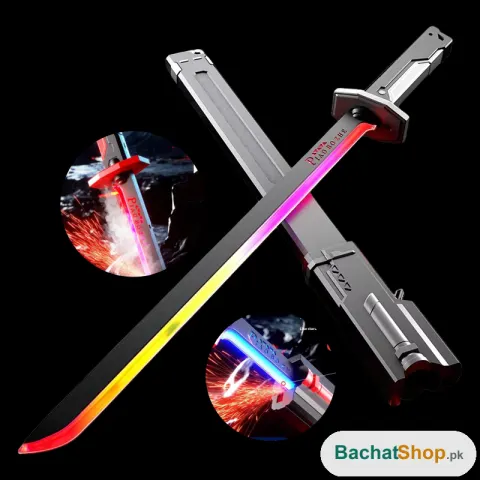 Light-Up Battle Sword — Multi-Colour LED Blade with Smoke & Sound