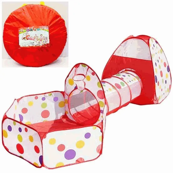 Kids Pop-Up Play Tent with Crawl Tunnel