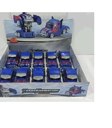 Transforming Robot Pull Back Car Toy