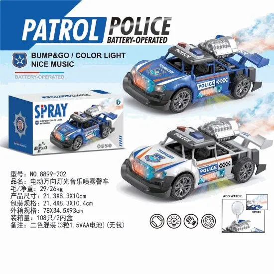 Patrol Police Bump And Go Spray Car
