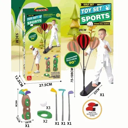 3-in-1 Kids Golf and Punching Ball Sports Set