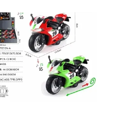 Die-Cast Pull-Back Racing Motorbike
