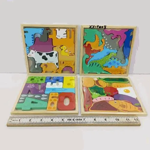 3D Wooden Animal Jigsaw Puzzle Set
